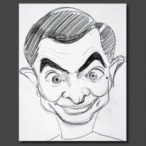 Caricature noir et blanc